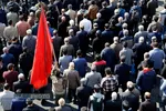 مراسم تشییع دو شهید گمنام دفاع مقدس&lrm; در تهران