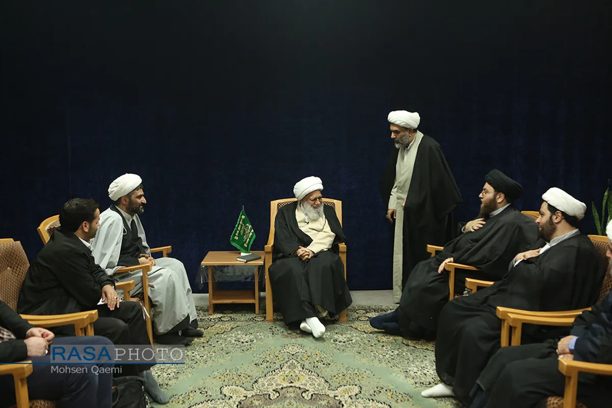 دیدار مدیرعامل و جمعی از مسئولان خبرگزاری رسا با آیت الله کریمی جهرمی