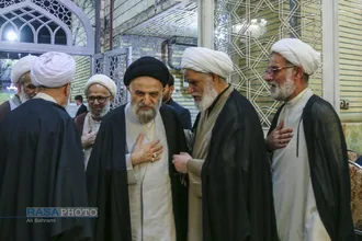 مراسم ختم ابوالزوجه آیت الله کعبی در قم