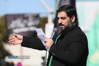 دسته عزادری روز شهادت حضرت زهرا (سلام&zwnj;الله&zwnj;علیها) با حضور حضرت آیت الله وحید خراسانی
