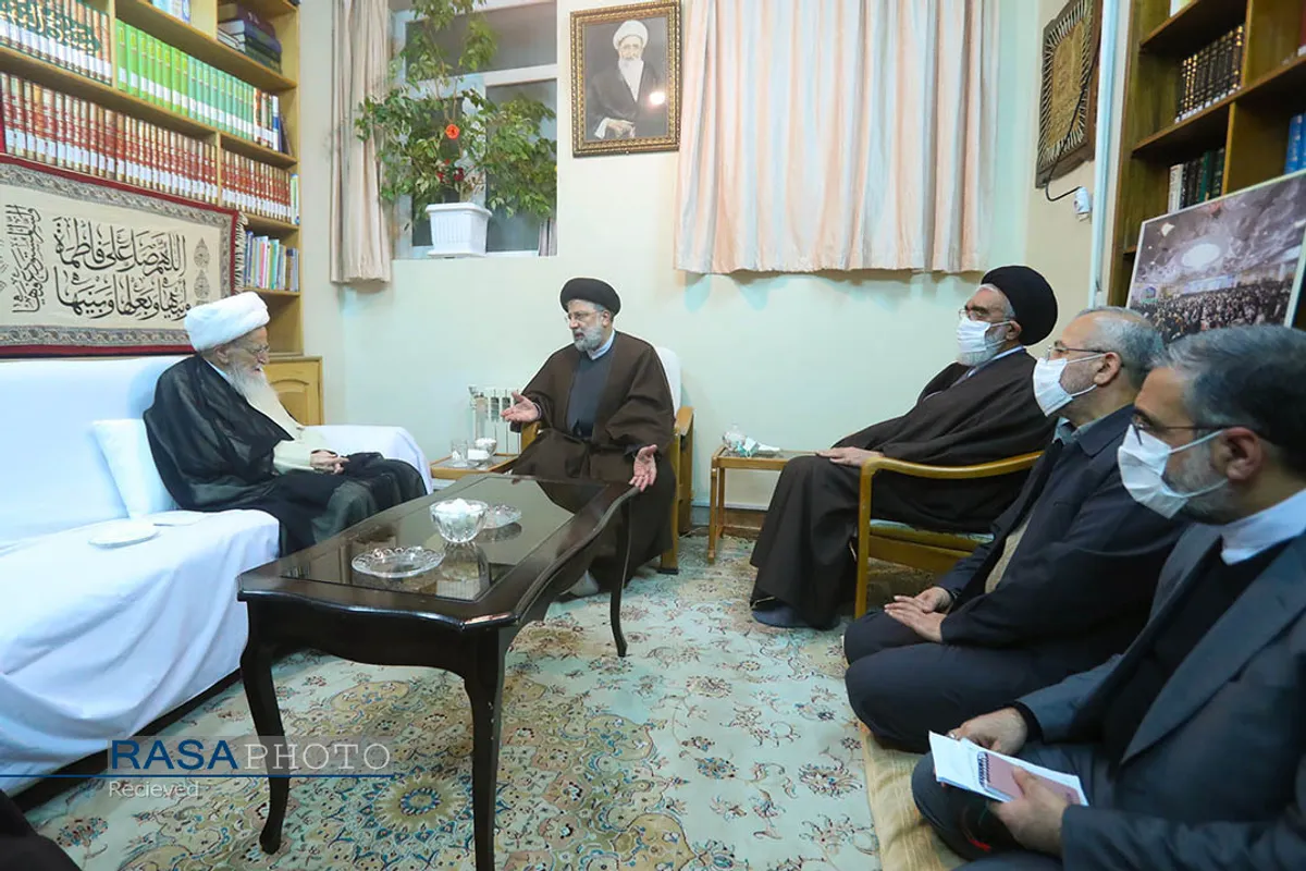 دیدار سید ابراهیم رئیسی، رئیس جمهور با حضرت آیت الله صافی گلپایگانی