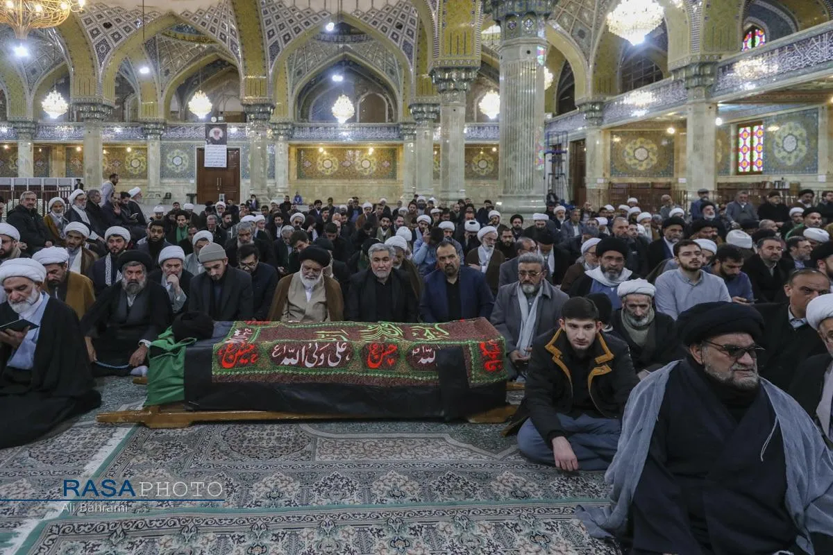 تشییع پیکر آیت الله سیدهادی حسینی سیستانی برادر حضرت آیت&zwnj;الله سید علی سیستانی