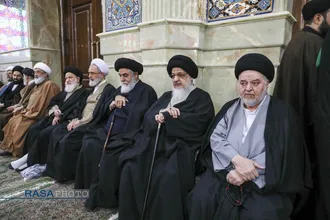 تشییع پیکر آیت الله سیدهادی حسینی سیستانی برادر حضرت آیت&zwnj;الله سید علی سیستانی