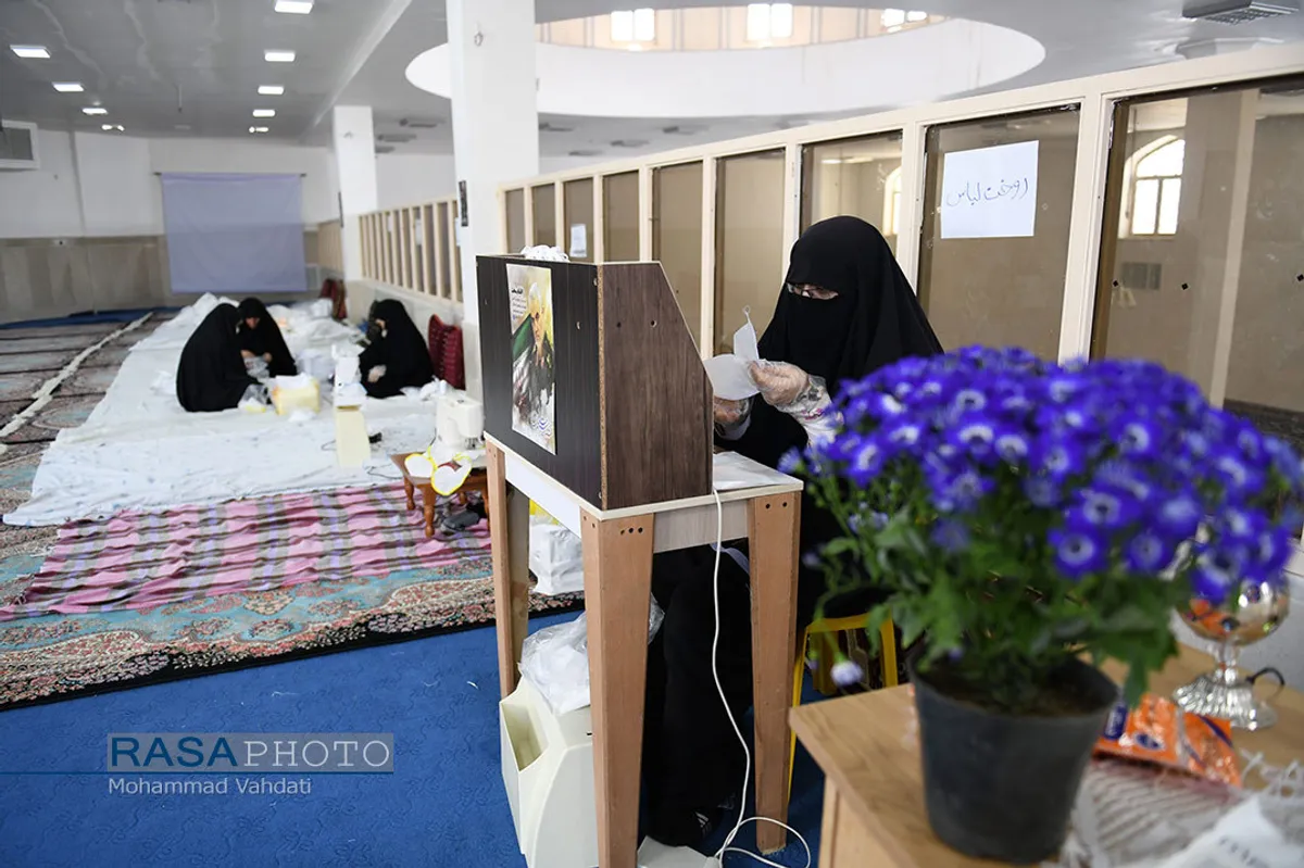 فعالیت جهادی بانوان بسیجی در مسجد امام خمینی پردیسان