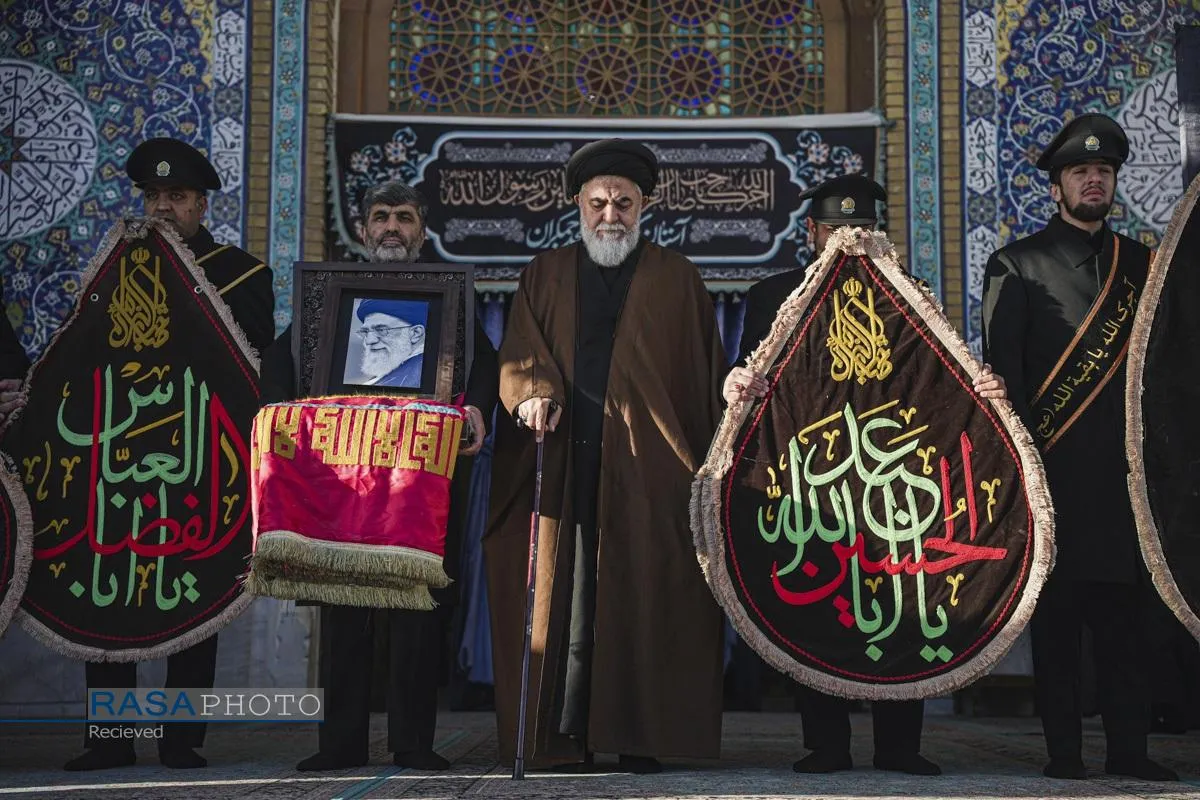 آئین تعویض پرچم مسجد مقدس جمکران در پی شهادت حضرت آیت&zwnj;الله&zwnj;العظمی خامنه&zwnj;ای (قدس&zwnj;سره)