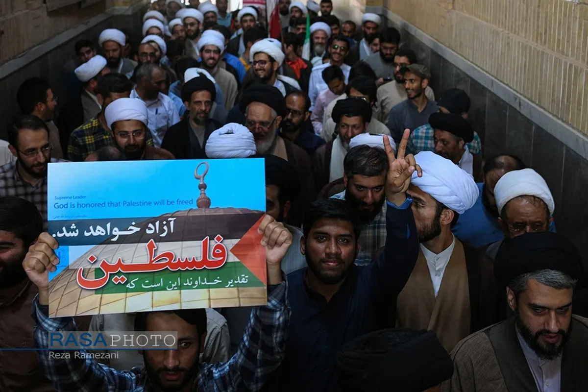 اجتماع بزرگ حوزویان در حمایت از جبهه مقاومت و فلسطین