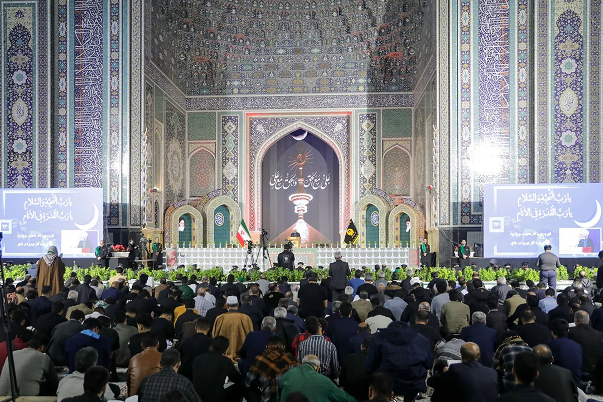 مراسم احیاء شب بیست و یکم ماه رمضان در حرم مطهر رضوی