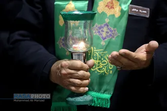 آیین شمع گردانی و خطبه خوانی شام وفات حضرت معصومه (س)