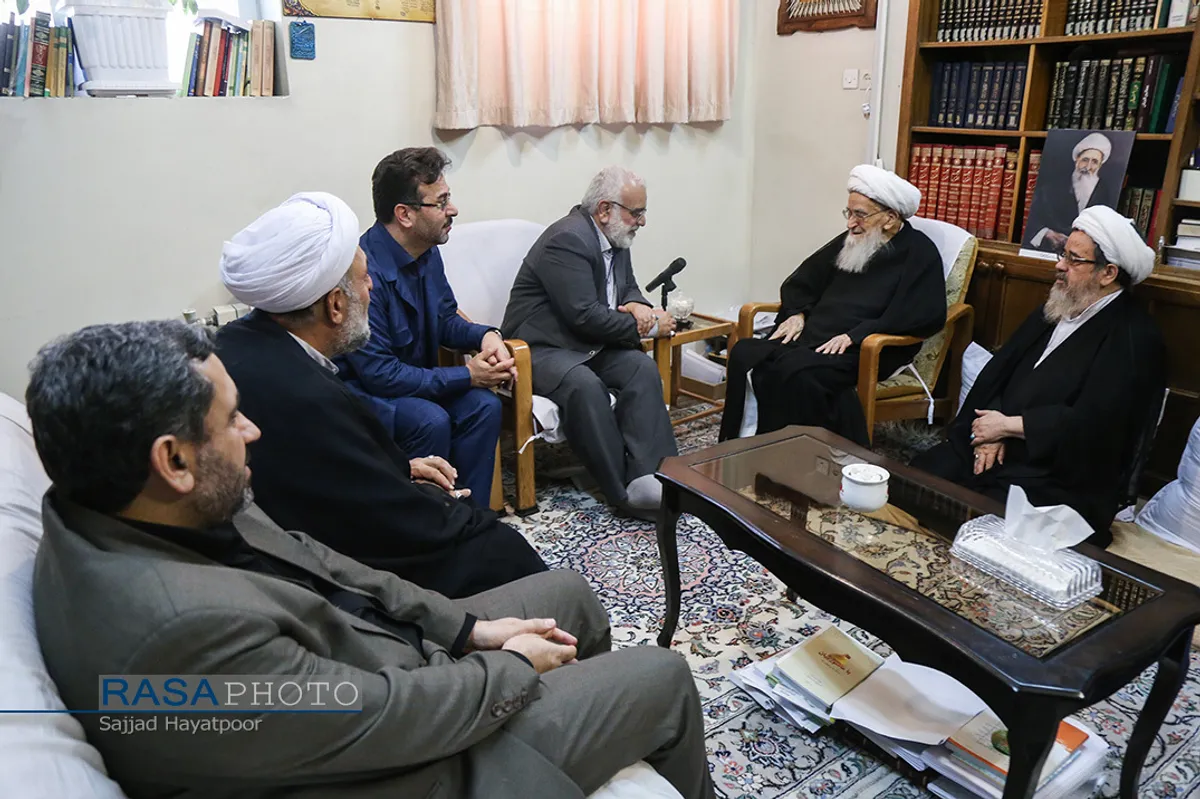 دیدار سید مرتضی بختیاری رئیس جدید کمیته امدادامام خمینی (ره) با مراجع تقلید