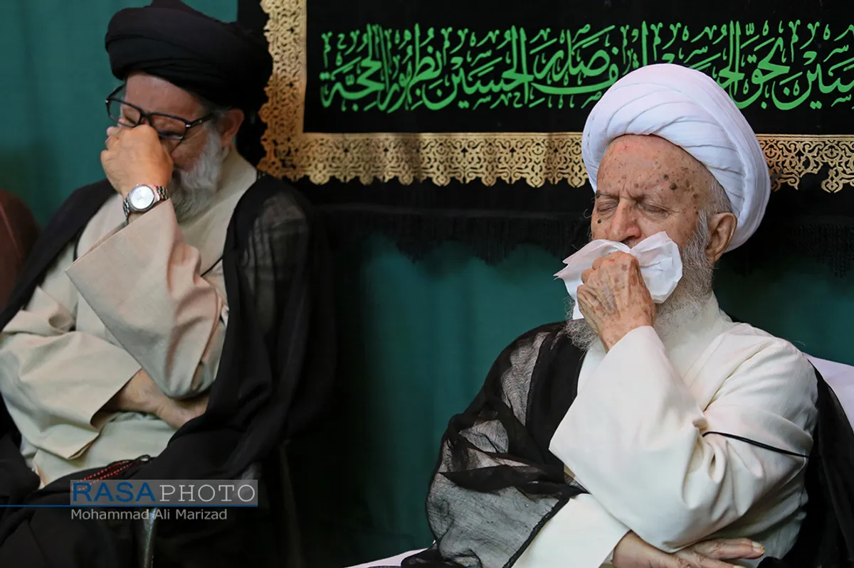 عزاداری روز سوم محرم در دفتر حضرت آیت الله مکارم شیرازی
