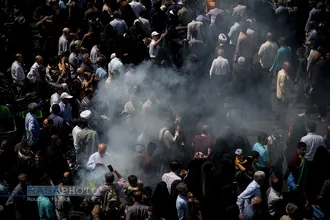 مراسم تشییع پیکر مطهر ۱۵۰ شهید دفاع مقدس در تهران&lrm;