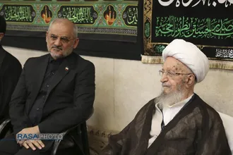 عزاداری روز تاسوعای حسینی (ع) در بیت حضرت آیت الله مکارم شیرازی