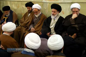 مراسم تشییع پیکر آیت الله مومن نماینده مردم استان قم در مجلس خبرگان رهبری
