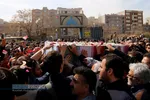مراسم تشییع دو شهید گمنام دفاع مقدس&lrm; در تهران