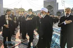 آیین تعویض پرچم گنبد منور رضوی در روز میلاد حضرت امام رضا (علیه&zwnj;السلام)