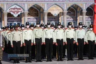 &laquo;عهد سربازی&raquo; نیرو&zwnj;های مسلح با امام زمان (عج) در جمکران&lrm;&lrm;