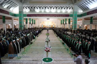 آیین آغاز جشن&zwnj;های دهه کرامت در حرم حضرت معصومه (سلام الله علیها)