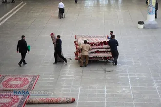 سفره افطاری حرم مطهرحضرت معصومه (سلام&zwnj;الله&zwnj;علیها)
