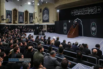 مراسم عزاداری شام شهادت حضرت فاطمه&zwnj;زهرا (سلام&zwnj;الله&zwnj;علیها) با حضور رهبر انقلاب