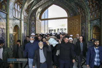 مراسم تشییع و خاکسپاری ابوالشهید حاج&zwnj;آقا عبدالله طائب