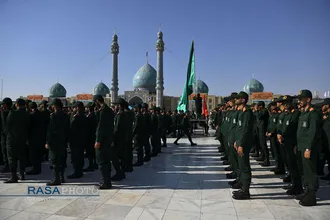 صبحگاه مشترک نیروی&zwnj;های مسلح در مسجد مقدس جمکران