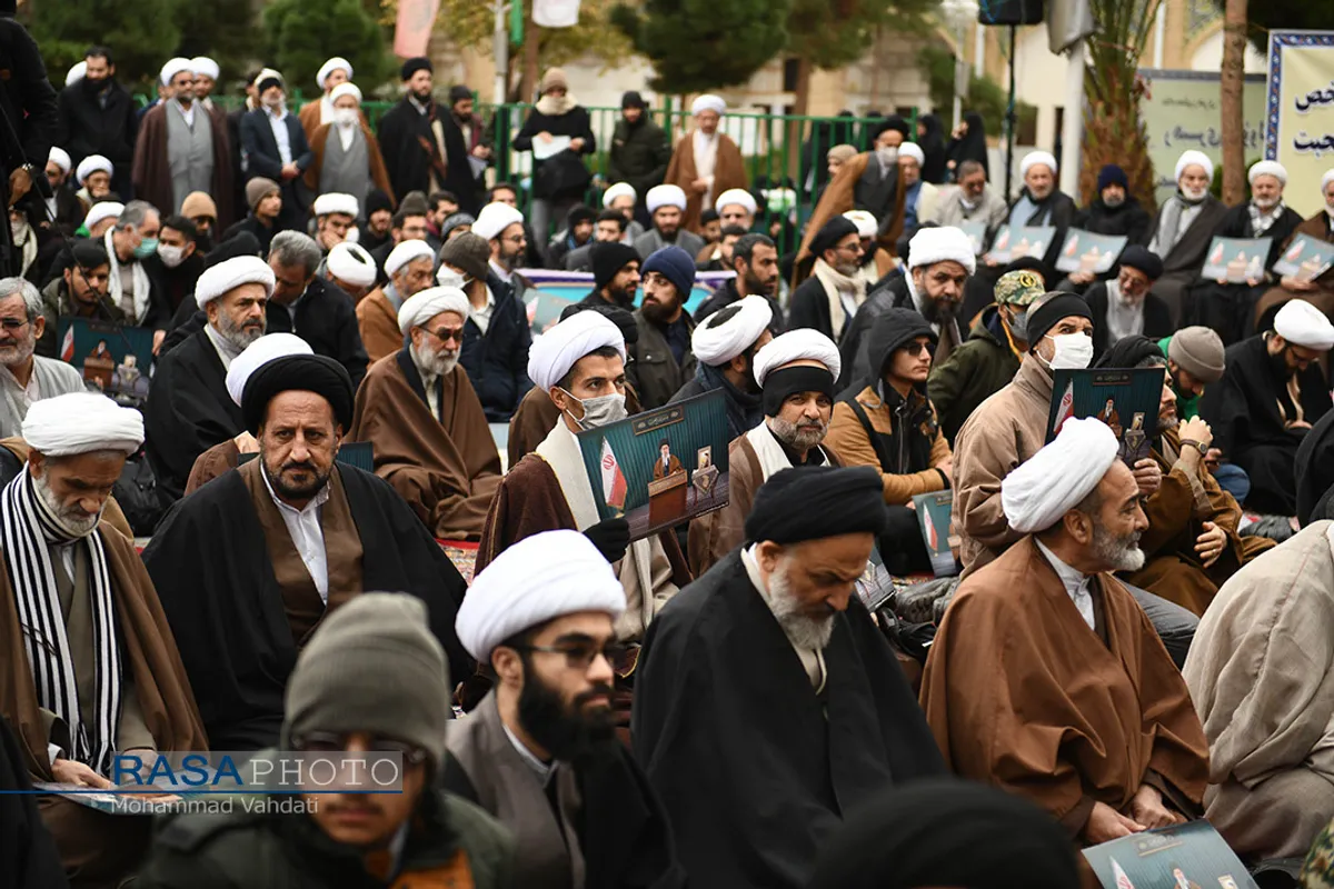 اجتماع بزرگ حوزویان در تجدید میثاق با ولایت و محکوم کردن توطئه&zwnj;های دشمنان