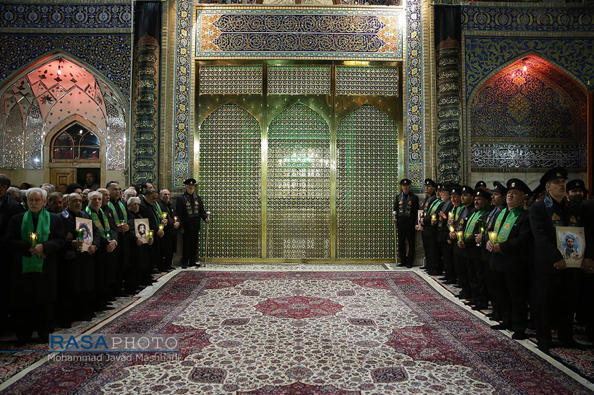 مراسم خطبه خوانی شب عاشورا در حرم مطهر رضوی&lrm;