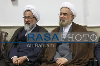 مراسم بزرگداشت قائد شهید امت حضرت آیت&zwnj;الله&zwnj;العظمی خامنه ای در دفتر حضرت آیت الله جوادی آملی