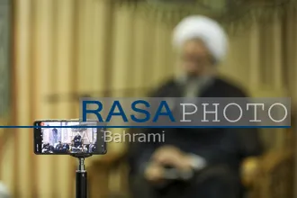 مراسم بزرگداشت قائد شهید امت حضرت آیت&zwnj;الله&zwnj;العظمی خامنه ای در دفتر حضرت آیت الله جوادی آملی