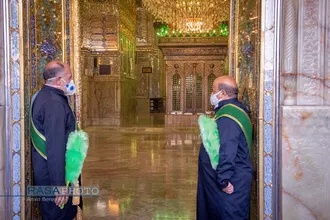 مراسم شکرانه بازگشایی حرم مطهر احمد بن موسی (ع) در شیراز&lrm;