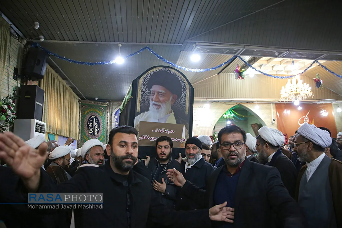 تشییع پیکر آیت&zwnj;الله موسوی خلخالی در مشهد