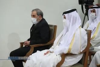 دیدار امیر قطر و هیئت همراه با رهبر معظم انقلاب