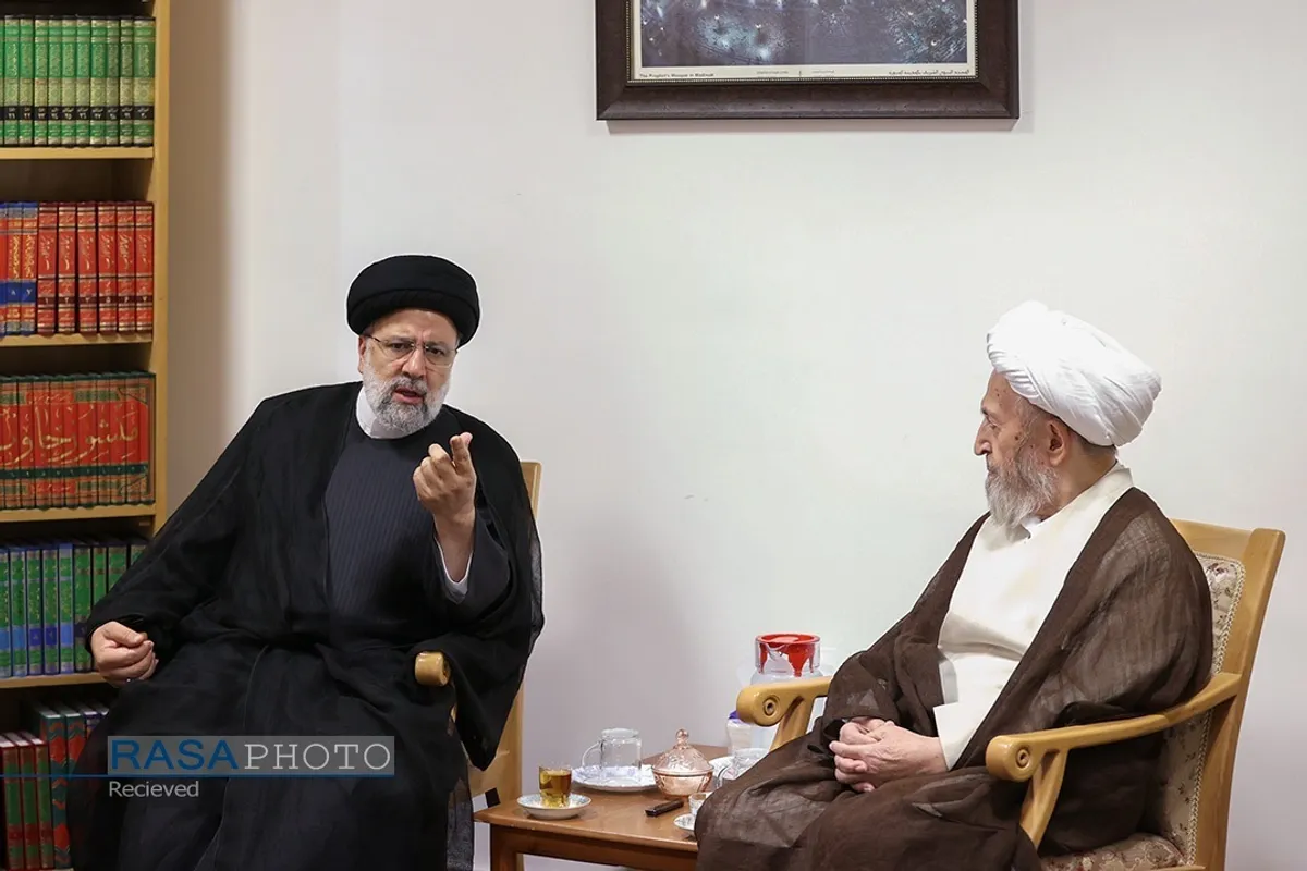 شهید آیت الله رئیسی در محضر بزرگان