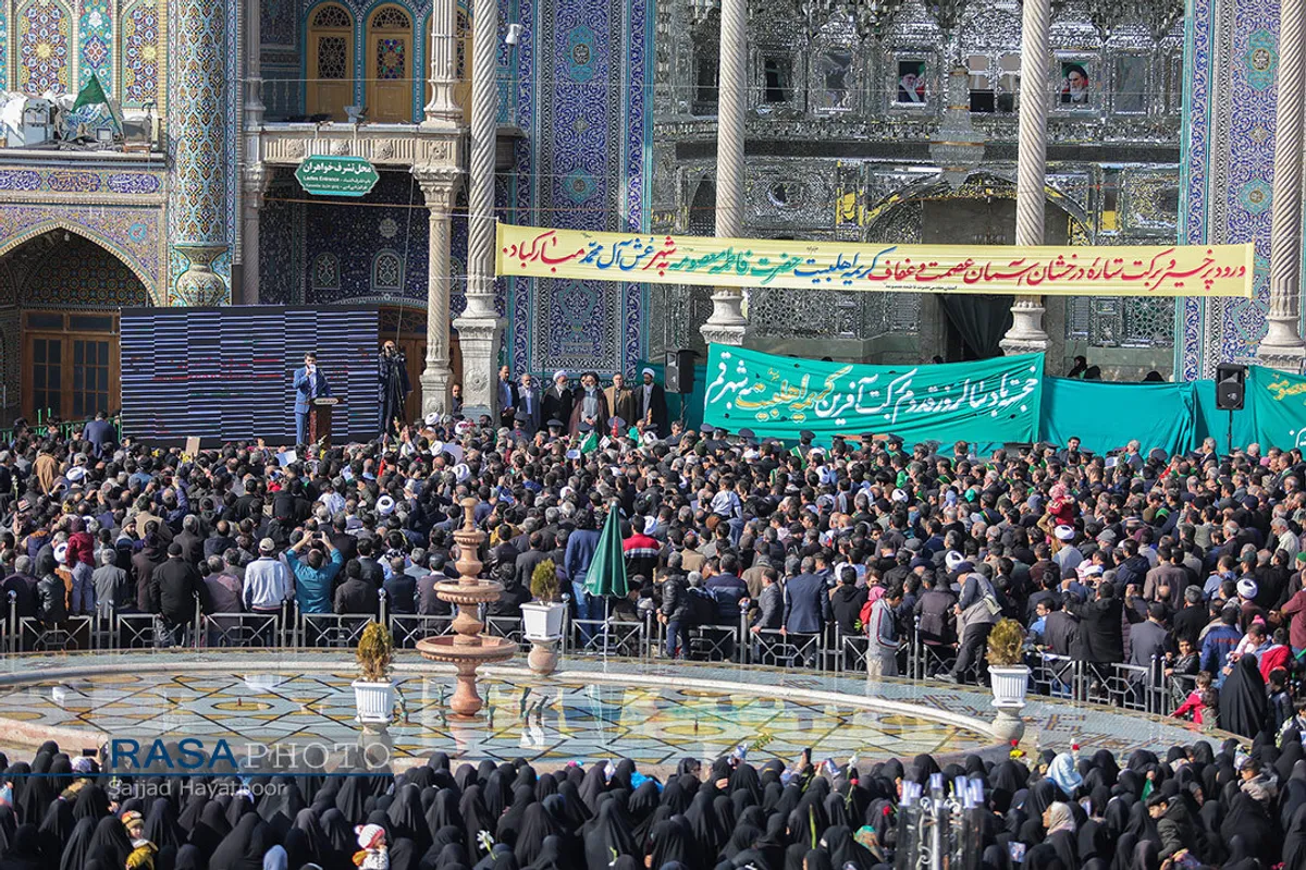 مراسم نمادین ورود کاروان حضرت معصومه (سلام الله علیها) به قم