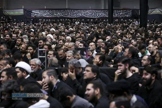مراسم عزاداری شب عاشورای حسینی در جوار محل شهادت قائد شهید