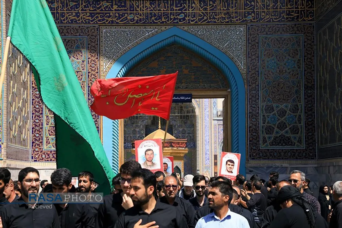 عزاداری تاسوعای حسینی در حرم مطهر رضوی