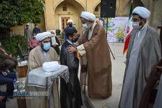 جشن عمامه گذاری جمعی از طلاب حوزه منصوریه شیراز&lrm;&lrm;