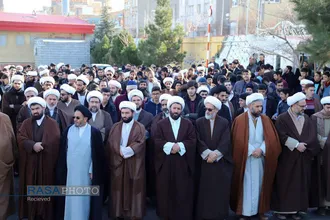 تجمع انقلابی طلاب، اساتید و روحانیون حوزه&zwnj;های علمیه تبریز در سالروز یوم الله ۹ دی
