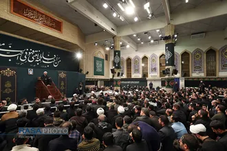 مراسم عزاداری شام شهادت حضرت فاطمه&zwnj;زهرا (سلام&zwnj;الله&zwnj;علیها) با حضور مقام معظم رهبری