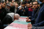 مراسم تشییع دو شهید گمنام دفاع مقدس&lrm; در تهران