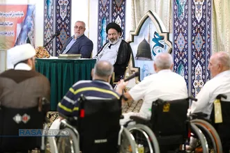 دیدار نماینده ولی&zwnj;فقیه در حج و زیارت با اعضای کاروان جانبازان در مدینه