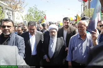 حضور شخصیت های حوزوی در راهپیمایی روز جهانی قدس