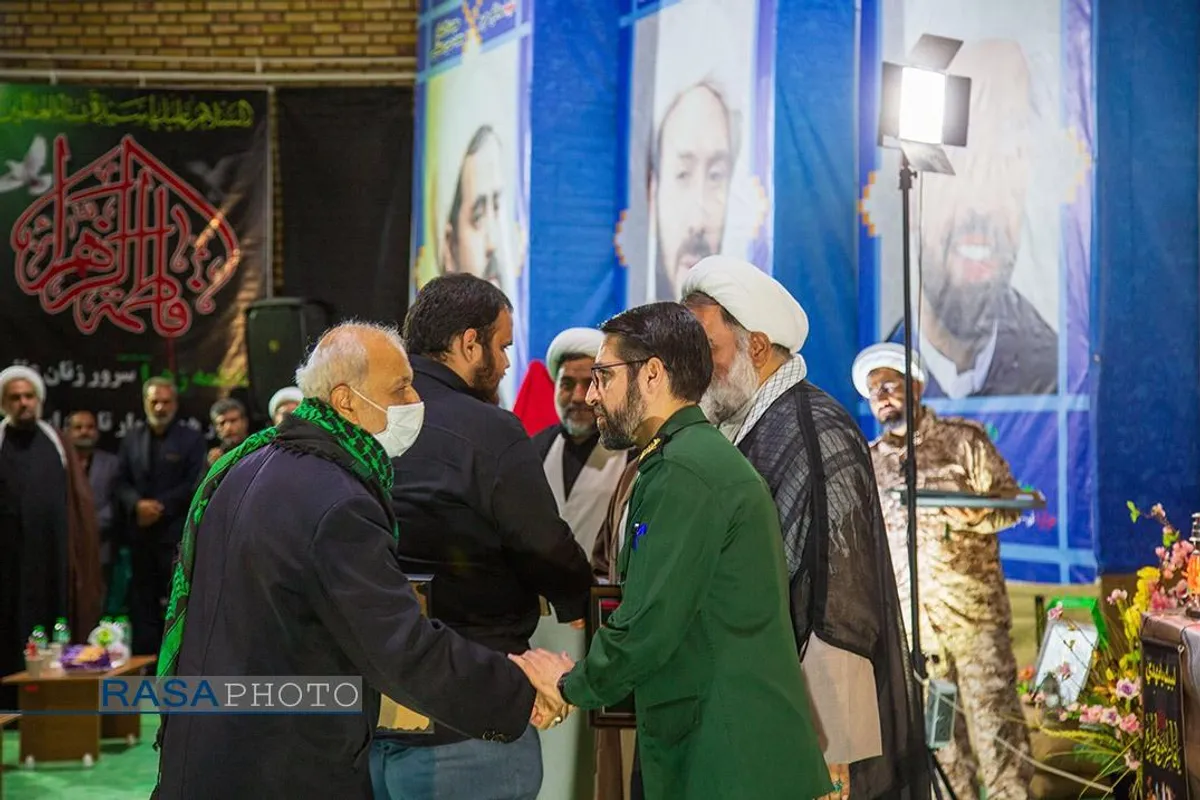 مراسم سالگرد شهادت طلبه بسیجی مدافع امنیت، حسن مختارزاده و یادواره شهدای روحانی
