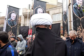 تجمع سوگواران شهادت سردار سپهبد حاج قاسم سلیمانی در میدان فلسطین تهران