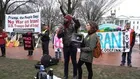 Protesters urge Trump to ease tensions with Iran at Washington rally