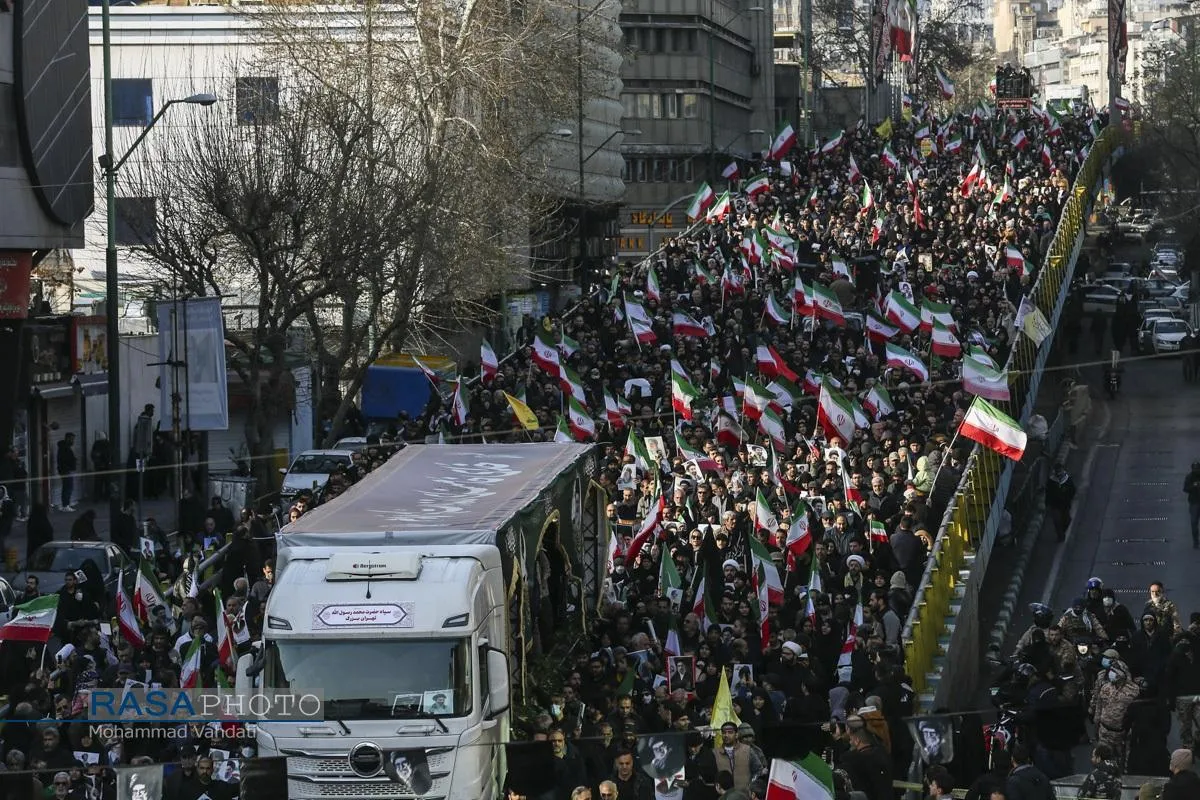 تشییع سرداران شهید حمله آمریکایی صهیونیستی در تهران