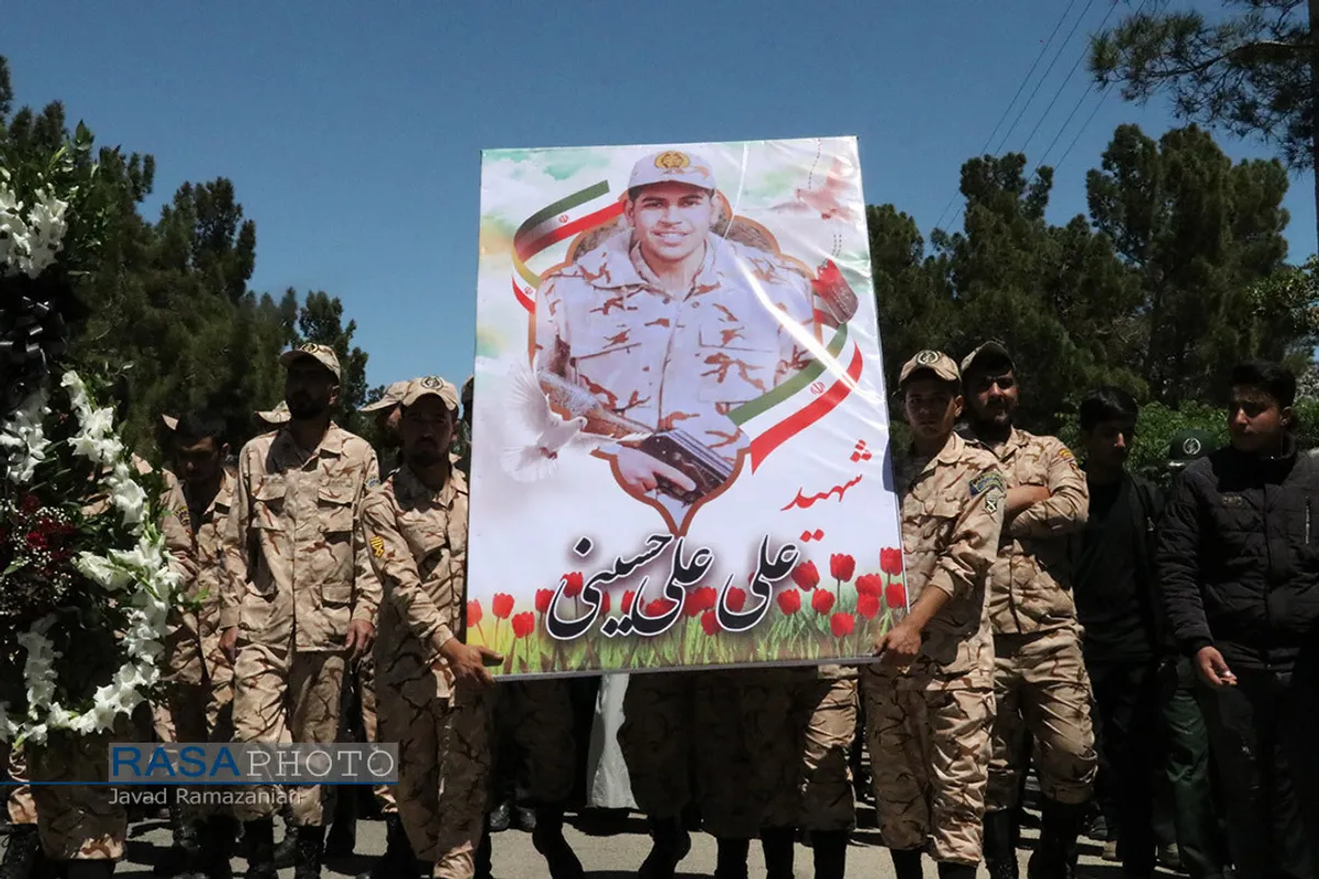 مراسم تشییع دو شهید حادثه انفجار در مرکز آماد و پشتیبانی سپاه دامغان