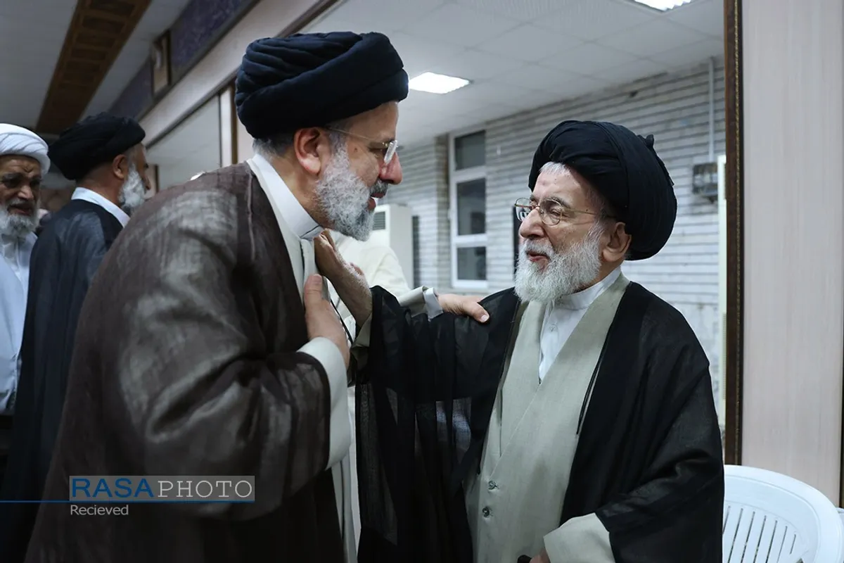 شهید آیت الله رئیسی در محضر بزرگان