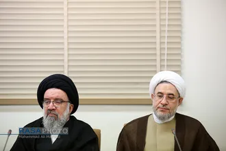 دیدار آیت الله رمضانی دبیرکل مجمع جهانی اهل بیت (ع) با اعضای جامعه مدرسین