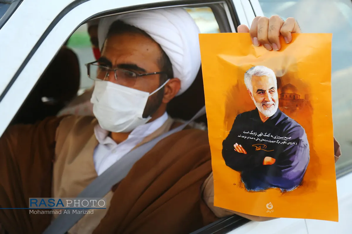 راهپیمایی خودرویی درحمایت از مردم مظلوم فلسطین&lrm; و افغانستان